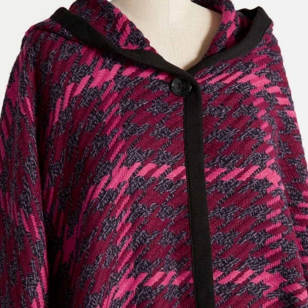 โค๏ธ๐NWT Modcloth "Little Plaid Riding Hood Cape" Coat๐๐๐๐ - Picture 3 of 7